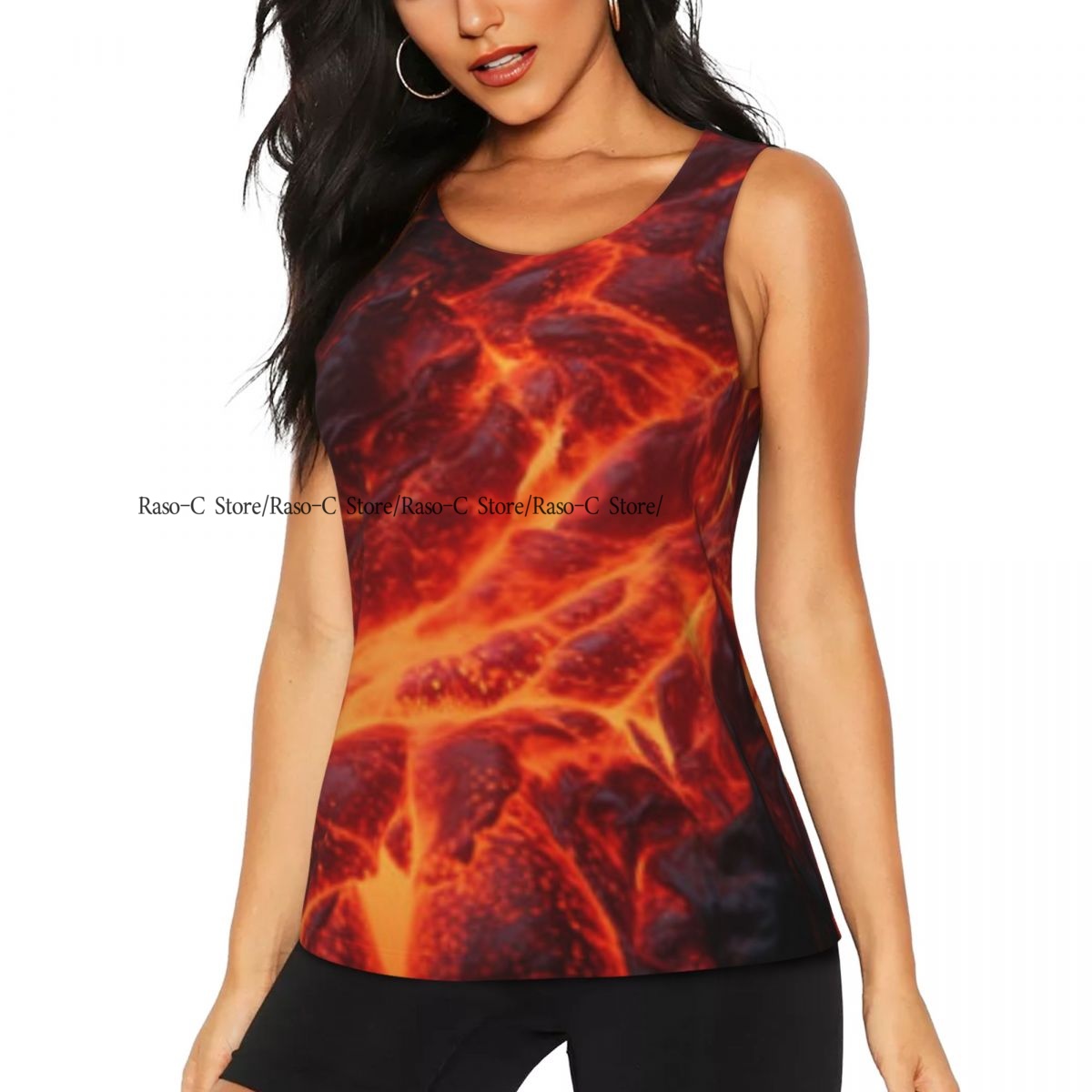 Fusion Fitness Yoga - Women Fitness Sexy Yoga Vest Lava