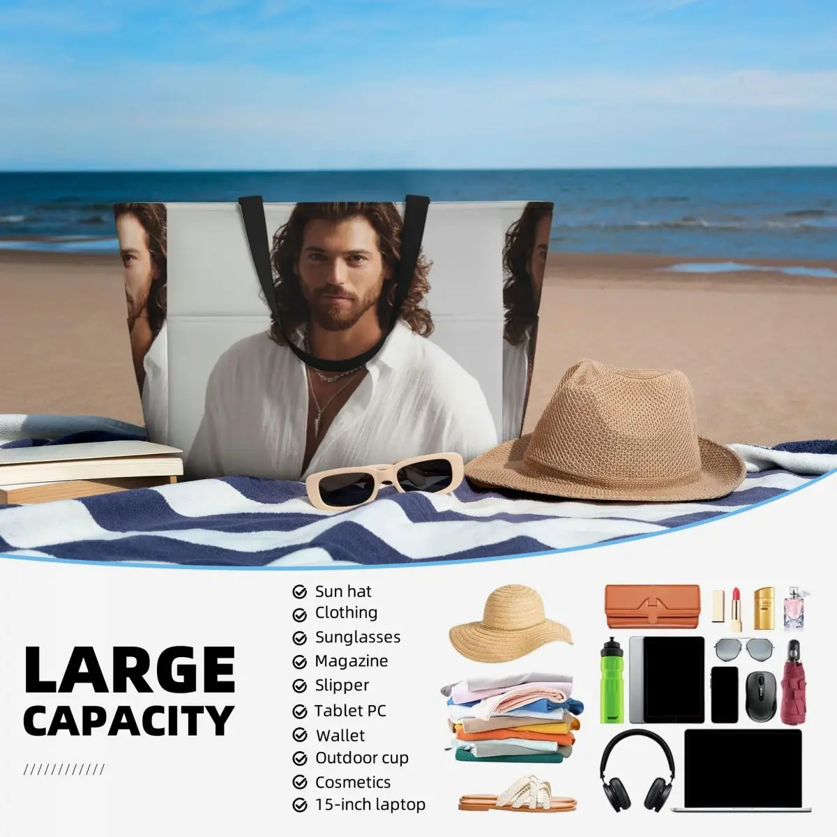 Actor Can Yaman Photo Beach To - огляд і ціна Yoga Fitness Photos