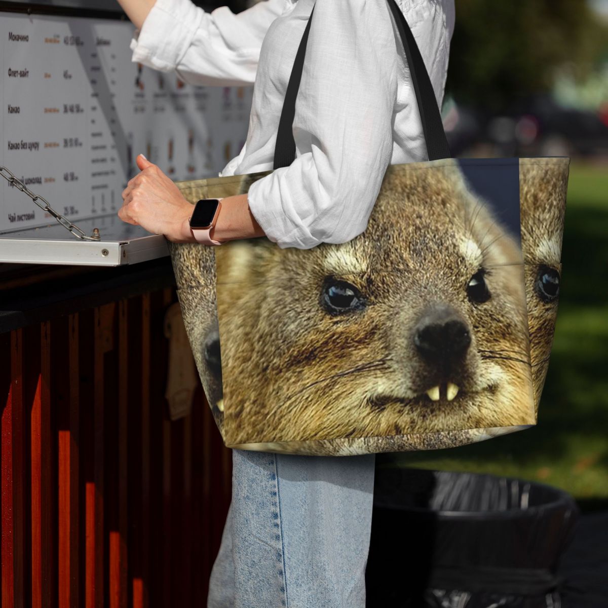 Rock Hyrax Photo Beach Tote Ba - огляд і ціна Yoga Fitness Photos