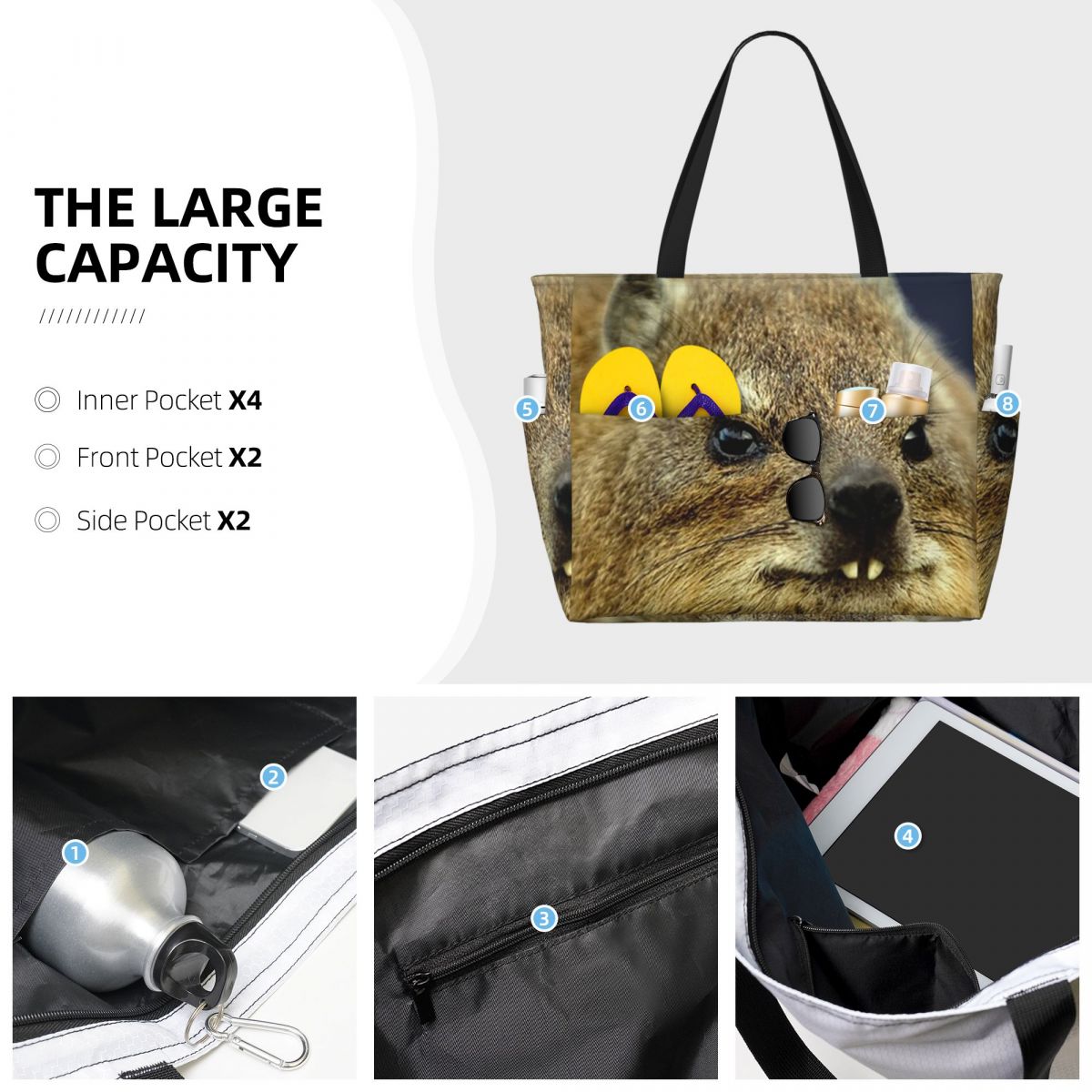 Rock Hyrax Photo Beach Tote Ba - огляд і ціна Yoga Fitness Photos