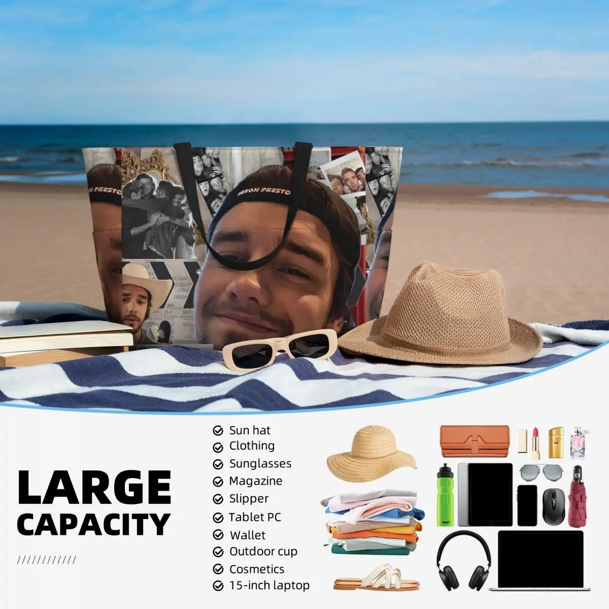 Liam Payne Photo Collage Beach - огляд і ціна Yoga Fitness Photos